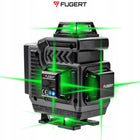 Laser krzyżowy 360 zielony poziomica laserowa płaszczyznowa 4D 2xAKU statyw samopoziomujący, 16 wiązek, zasięg 60 m