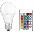 2x Żarówka LED A60 E27 9W = 60W osram rgbw pilot źródło światła, oświetlenie wielokolorowe, 806 lm, ciepła biel 2700K