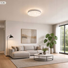 Lampa do łazienki plafon łazienkowy efekt gwiazd LED 32W barwa neutralna okrągła oprawa sufitowa biała, zintegrowane
