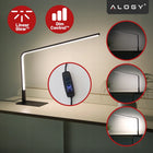Lampa biurkowa LED regulacja natężenia barwy, do pracy nauki laptopa Nocna lampka stołowa, ściemniana, zmienna