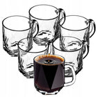 SZKLANKI DO KAWY HERBATY 300ml NAPOJÓW SZKLANKA Z UCHEM ZESTAW SZKLANEK 6x 300 ml bezbarwny