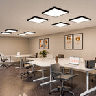 Panel LED Natynkowy Lampa Sufitowa 40W Plafon 4000K 5600lm 60x60 cm Czarny kwadratowa oprawa do biura i domu, neutralne