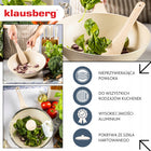 Patelnia WOK 28 cm z Pokrywką Kremowa Indukcja GAZ Non-Stick Klausberg 7991 marmurowa powłoka, do dań azjatyckich