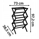 Suszarka na bieliznę Aurora drewniana wytrzymała samodzielny montaż eco rozciągana balkonowa do ubrań 22 kg, 73 × 37 ×