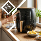 Frytkownica beztłuszczowa 2400W mocna AIR fryer 6l airfryer piekarnik 2400 w czarny