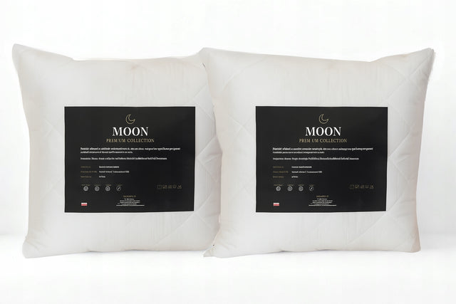 2 x Poduszka do spania termonika premium 70 x 80 cm gruba pikowana jaś z wypełnieniem z kulki silikonowej