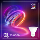 10x Żarówka LED GU10 10W 4000K 1000lm 120° wydajna NIE mruga premium mocna reflektorowa, neutralna biel, do oświetlenia