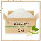 WOSK SOJOWY 5kg Do Świec Zalewanych Płatki NATURALNY EKO SENZI COSMETICS surowiec roślinny, materiał dla