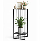 Kwietnik Loft Metalowy 80 cm czarny stojak 2 poziomy Industrial producent na rośliny doniczkowe, do salonu, ekspozytor