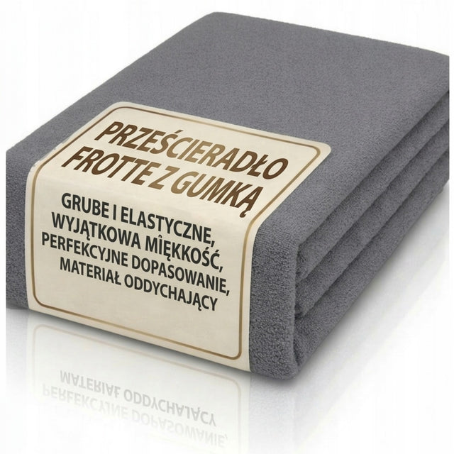 Prześcieradło frotte 160x200 z gumką +30 CM na boki grube solidne na wysoki materac, do łóżka, wielokolorowe