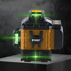 Laser krzyżowy poziomica laserowa 40 M laser samopoziomująca statyw walizka zielone linie 360°, 16 wiązek, IP65, do