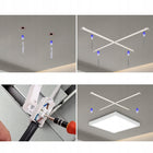 Panel LED natynkowy 60W 6300lm 60x60cm Plafon Lampa kwadratowa czarna oprawa sufitowa z wbudowanym źródłem światła