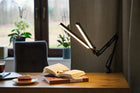 Lampa Biurkowa LED Podwójna Kreślarska Dwuramienna 15W 460LM Regulowana lampka na klips, ściemniana, zmienna barwa