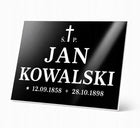 Tabliczka nagrobkowa tablica nagrobna na grób 25x15 oznaczenie miejsca pochówku, napis cmentarny, z tworzywa sztucznego
