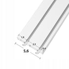 Karnisz sufitowy PCV podwójny biały 300cm szyna II torowa z maskownicą 9cm prowadnica do firan i zasłon, z tworzywa