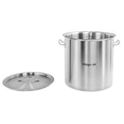 Garnek Wysoki Ze Stali Nierdzewnej Na Indukcję Gaz 36l + pokrywa garnek tradycyjny 36 cm 36 l /Wzór stal nierdzewna