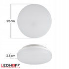 Plafon LED Lampa Sufitowa CCT Biała Ciepła Zimna 22cm IP54 18W Zewnętrzny okrągła oprawa z wbudowanym źródłem światła
