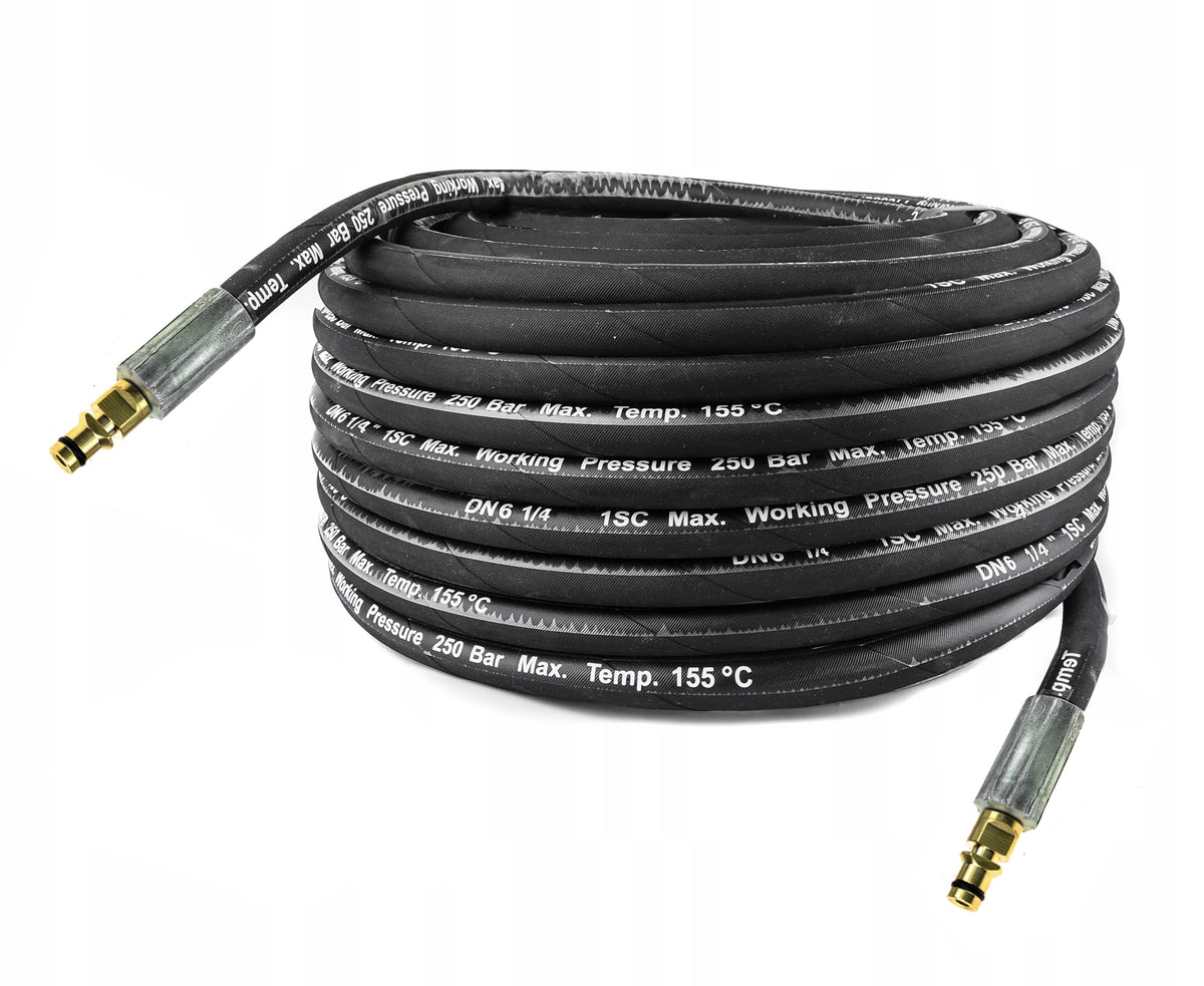 Wąż 10m do myjek Karcher K2 K3 K4 K5 K6 K7 Quick Connect click 250 bar przewód wysokociśnieniowy, mycie auta, tarasu i