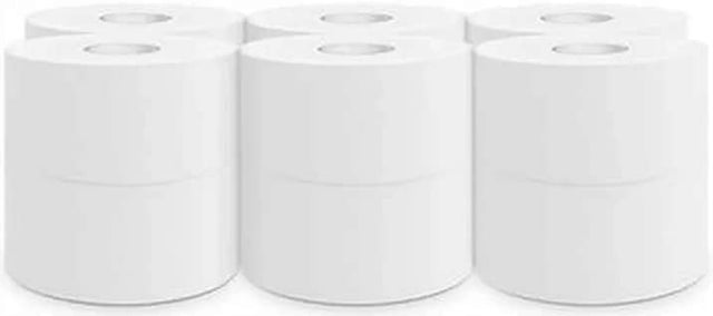 Papier toaletowy Jumbo biały celuloza 80 m 2W 12 rolek sanitarny bezzapachowy do łazienki