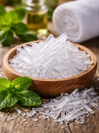 KRYSZTAŁKI MENTOL KRYSTALICZNY 50g SZKLANY SŁOIK AROMATERAPIA SAUNA do inhalacji, chłodzenia i odświeżania powietrza