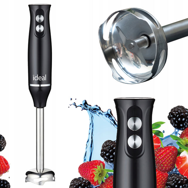 Blender ręczny Stalowe ostrza 800W Tryb pulsacyjny Ideal IK1001 czarny