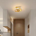 Żyrandol lampa sufitowa plafon LED ring złoty nowoczesny do sypialni 3000K aluminium, 2 punkty świetlne, maks. 22 w na
