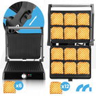Grill elektryczny opiekacz toster do kanapek panini rozkładany mocny 2200W nominalna czarny