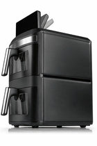 Frytkownica beztłuszczowa dwukomorowa pionowa voksar T11 AIR fryer 12l XXL czarny