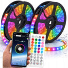 Taśma LED 15m RGB wodoodporna pasek LED 5050 pilot + sterowanie aplikacją oświetlenie dekoracyjne 12V IP65 kolorowe do