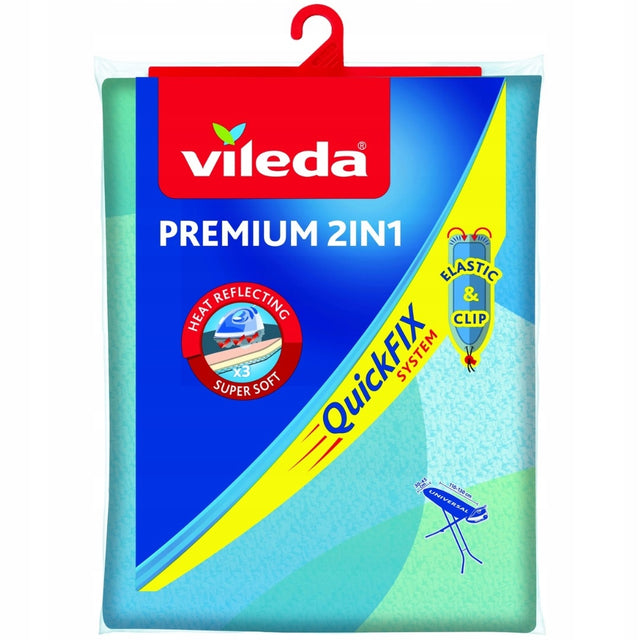 Pokrowiec na deskę vileda premium 2W1 odbija ciepło metalizowana warstwa Poszycie do prasowania, nakładka 130x45 cm, szare osłona na deskę