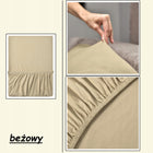 Prześcieradło z gumką 180x200 + 25 CM boki miła bawełna elastyczna jersey do łóżka, dopasowane, na materac o grubości