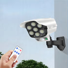 LAMPA SOLARNA LED Z CZUJNIKIEM RUCHU I ATRAPĄ KAMERY oświetlenie ogrodowe, imitacja monitoringu, zimne białe światło