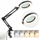 LAMPA Z LUPĄ LED KOSMETYCZNA BIURKOWA 84 LED ZACISK PODSTAWA SOUNIX do manicure i makijażu, stylizacji paznokci