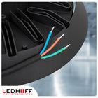 Lampa przemysłowa LED UFO do magazynu Hali 150W 22500lm hermetyczna HighBay oprawa fabryczna do warsztatu, czarna