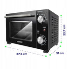 Piekarnik elektryczny wolnostojący mały mini MPM MPE-13 10l 10 l 800 w czarny
