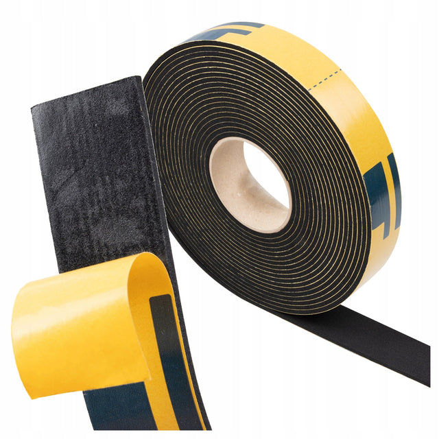 Taśma Bitmat epdm samoprzylepna 4mm/38mm/10m termoizolacja odporna trwała uszczelka gumowa z pianki do ścian, wilgotnych pomieszczeń i hydroizolacji