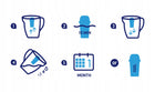 Filtr AquaFloow Classmag z magnezem do dzbanek filtrujący Dafi zamiennik 6x do dzbanka Aquaphor B100-15