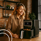 Frytkownica beztłuszczowa AIR fryer frytownica 1450W misa 5,5l 8 programów 1450 w czarny