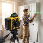 Poziomica laserowa płaszczyznowa laser krzyżowy 360 4D 16 linii PRO zielony niwelator do glazury, remontu i montażu
