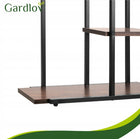 Kwietnik Stojący Metalowy Stojak na Kwiaty Rośliny Loft Półki 6 Poziomowy regał doniczkowy 113 cm brązowo-czarny