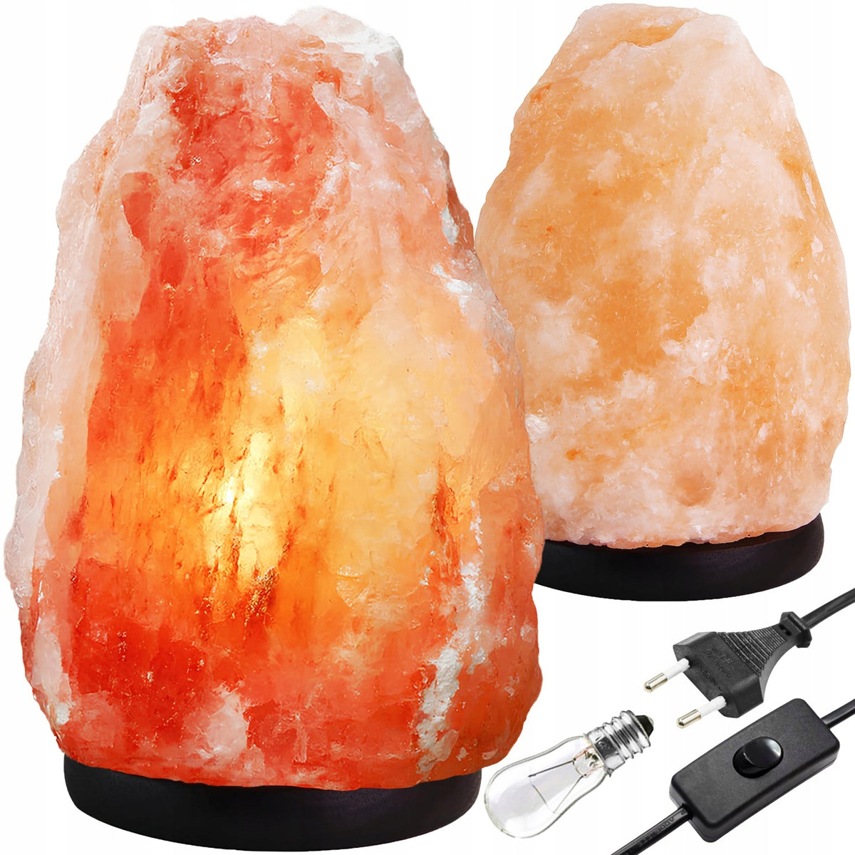 LAMPA SOLNA 5-7 kg LAMPKA NOCNA sól himalajska JONIZATOR Z SOLI NA BIURKO dekoracja wnętrza, żarówka w zestawie