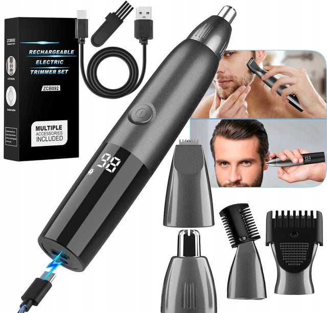 Trymer do włosów w nosie trymer do włosów w nosie trymer do brwi 600mAh czarny