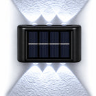 2X lampa solarna elewacyjna kinkiet halogen LED solarny na eleawację dekora czarne oświetlenie zewnętrzne 10 cm