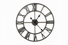 Duży metalowy zegar ścienny 80 CM czarny cichy mechanizm arventa style dekoracja salonu, tarcza analogowa, cyfry