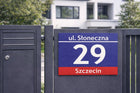 Tabliczka adresowa PCV 40×30 cm – numer na dom, Kreator zaprojektuj sam oznaczenie posesji, szyld elewacyjny, płyta o