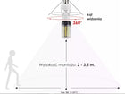 Oprawka żarówki E27 z czujnikiem ruchu zmierzchu PIR LED do lampy sensor automatyczne włączanie światła, adapter z