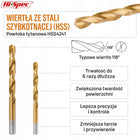 Hi-Spec 10-częściowy wykrętak do złamanych śrub i wiertła HSS do metalu, drewna i plastiku, spiralne lewoskrętne