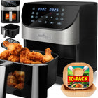 Frytkownica beztłuszczowa frytownica airfryer duża 12 programów 6l wizjer czarny