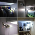 10x lampka lampki do szafki szafy na zawias zawiasy drzwi 3LED + bateria oświetlenie meblowe, garderoba, neutralna