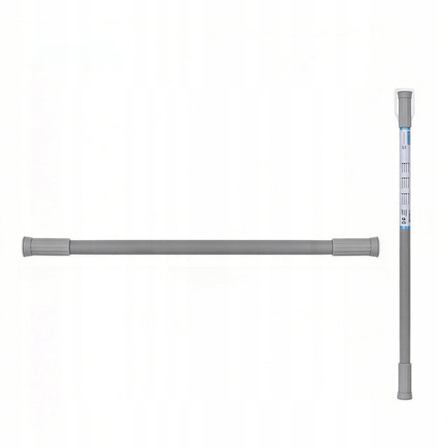 Drążek teleskopowy bez wiercenia 70-120cm do szafy i zasłony prysznicowej rozporowy, karnisz łazienkowy, rurka regulowana, szary 20 mm
